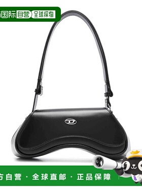 香港直邮DIESEL 女士斜挎包  X10221PR227T8013 SS2025黑色手提包