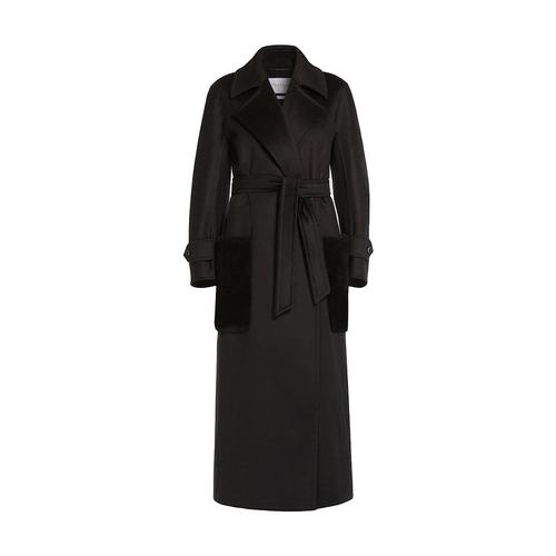 MAX MARA 女士外套 1011044106004 CO 黑色 羊绒长袍式大衣