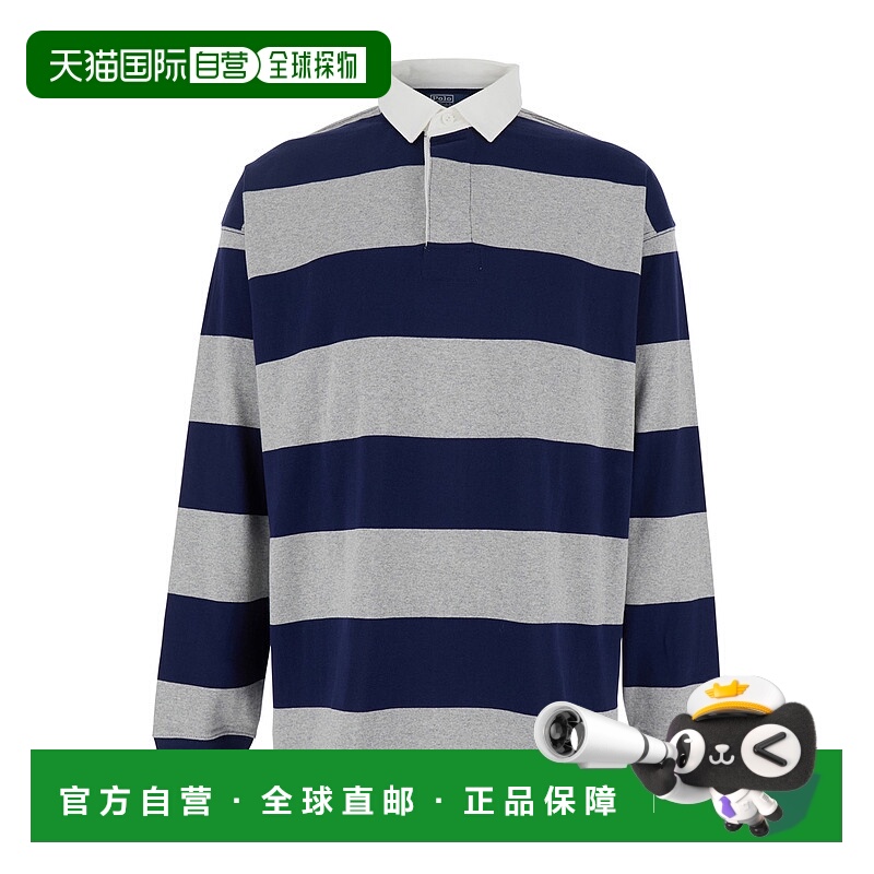 1h可退 香港直邮潮奢Polo Ralph Lauren男士长袖POLO衫正品条纹