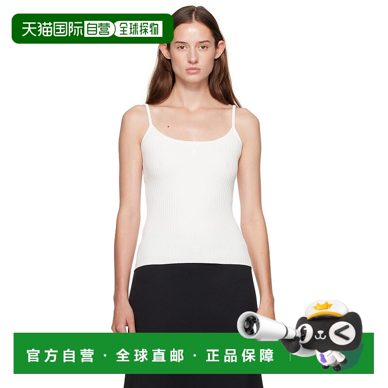 1h可退 香港直邮潮奢 Courreges 女士 白色 Reedition Rib Knit