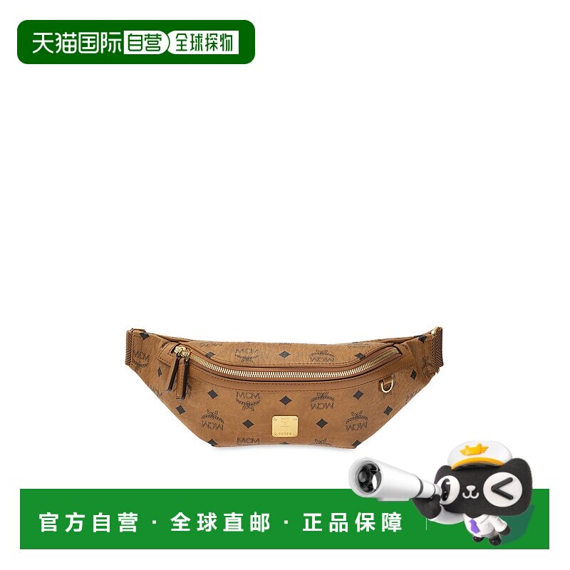 香港直邮MCM 女士腰包 MMZAAFI04CO0COGNAC CO 褐色 Belt bag wit