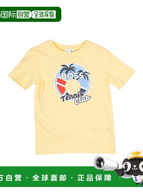 1h可退 香港直邮BOSS 波士 男童 T恤童装 yellow黄色 舒适时尚