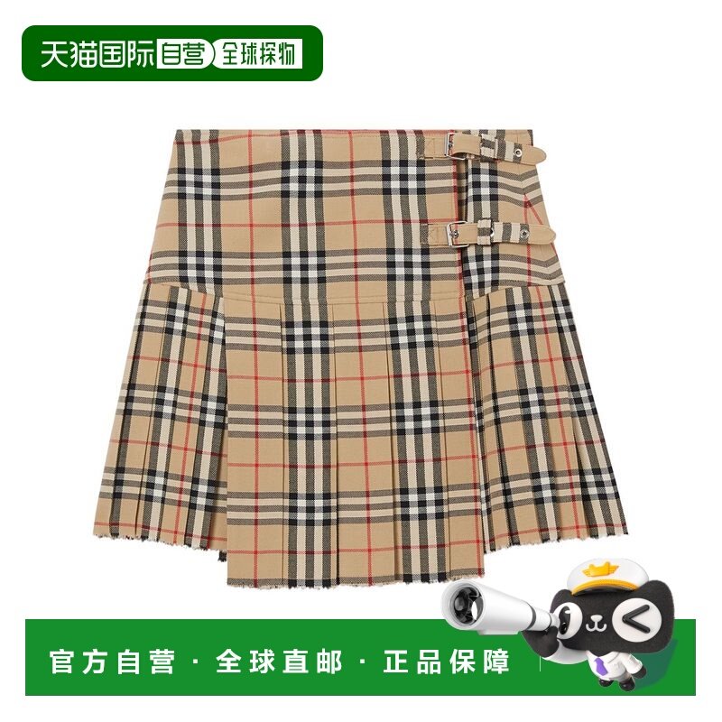 1h可退 香港直邮潮奢 Burberry 巴宝莉 女士 复古格纹羊毛迷你半,女装/女士精品,半身裙,淘宝优惠券,粉丝福利购,淘宝优惠卷