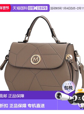 自营mia k collectionMia K的Clementine纯素皮革女式手提包-卡其