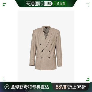 双排扣平驳头常规版 男士 阿玛尼 香港直邮潮奢 型梭织西装 Armani