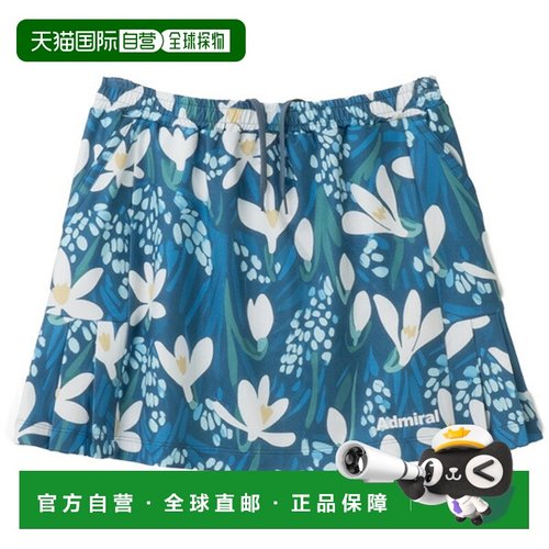 日本直邮Admiral 女士网球服侧边褶饰图案半身裙ATLA535