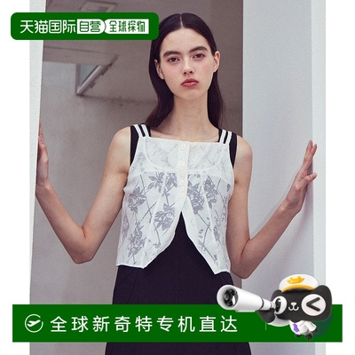 1小时内可退 韩国直邮vitalsign 通用 上装T恤蕾丝紧身
