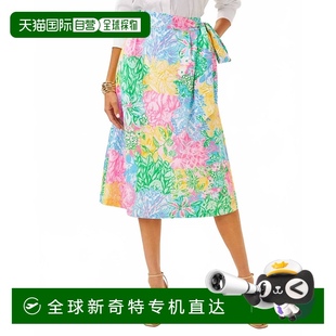 Midi裙子在多明亮 自營 lilly pulitzerRowena 多明亮 喜悅補丁