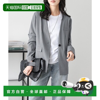 1h可退 日本直邮La-gemme 女士V领无领夹克 lsptss251140