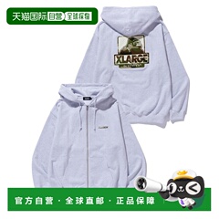 日本直邮XLARGE 男装 原创面料连帽卫衣 半拉链宽松设计 10126101