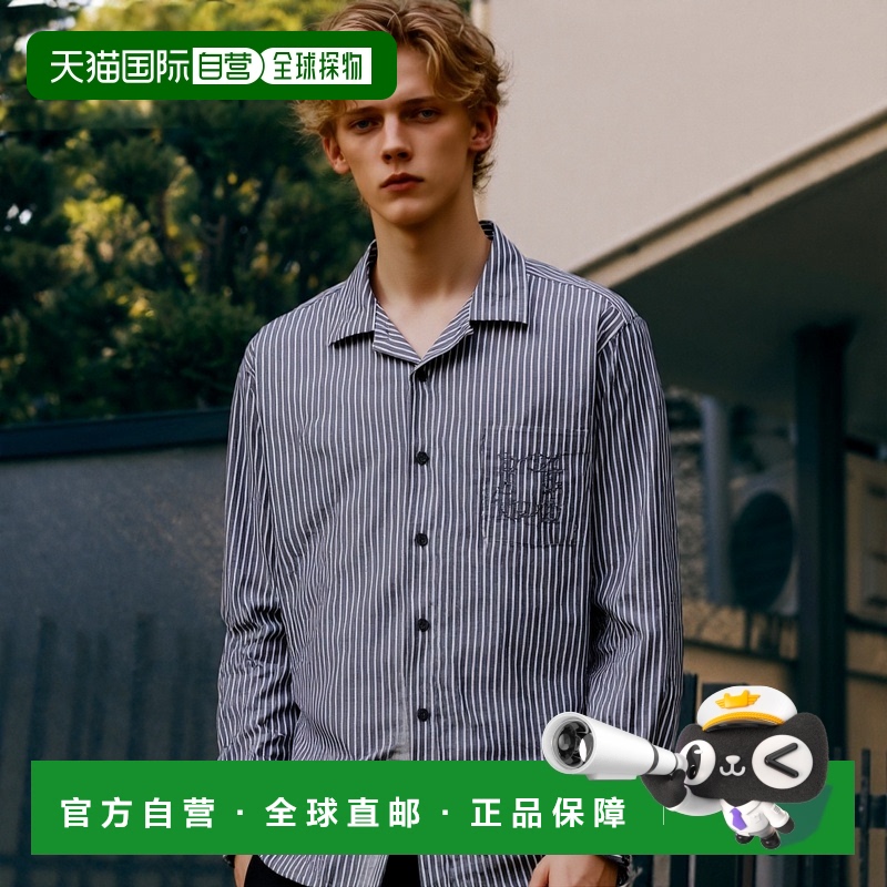 1h可退 日本直邮nonnative 男士条纹开领长袖衬衫 NNS4617亚麻