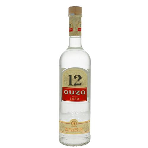 欧洲直邮Ouzo 12瓶装茴香酒700ml口感醇香清香口味风味浓郁润滑