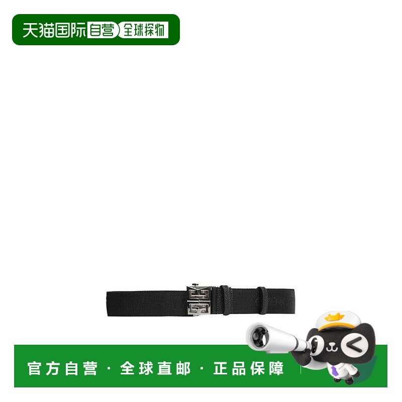 1h可退 香港直邮GIVENCHY 男士腰带 BK404YK14F001 黑色 logo扣饰