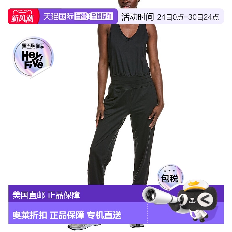 自营 sweaty betty汗流浃背的贝蒂盖亚瑜伽连体衣-黑色 美国奥莱