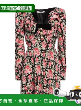 1h可退 香港直邮ALESSANDRA RICH 亚历山德拉.瑞秋 女士 真丝连衣