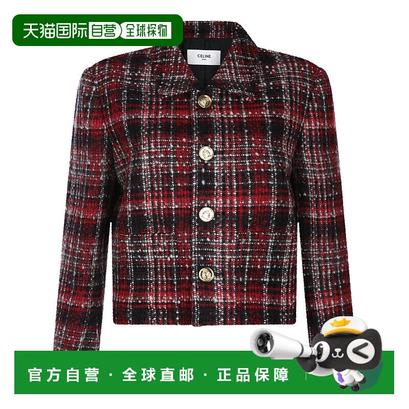 香港直邮CELINE 女士西服 RV0OL0103GAB3 AW2025 红色 Jackets