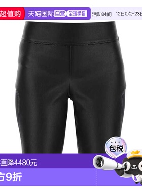 1h可退 香港直邮LOEWE 罗意威 女士 黑色皮革布织打底裤 S359Y54L