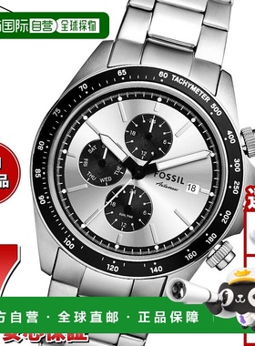 日本直邮Fossil 男士 AUTOCROSS 多功能不锈钢手表 FS6124