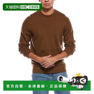 美国奥莱直发 棕色 自营Vince经典 羊毛和羊绒混纺圆领毛衣