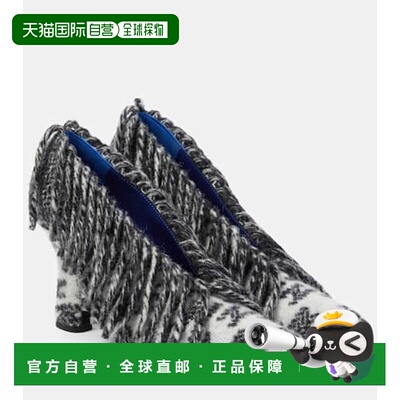 1h可退 香港直邮潮奢 Burberry 巴宝莉 女士 Sweep 100 流苏羊毛