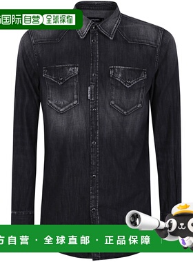 香港直邮Dsquared2 二次方 男士 经典款西部风格衬衫 S74DM0848S3