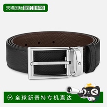 香港直邮MONTBLANC万宝龙男款皮带3.5cm宽自由裁剪腰带礼品袋装新