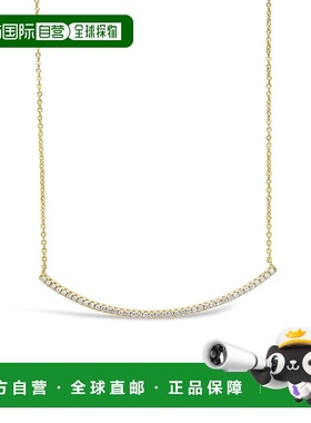 自营 sterling foreverCZ弧形条项链-金色 美国奥莱直发吊坠