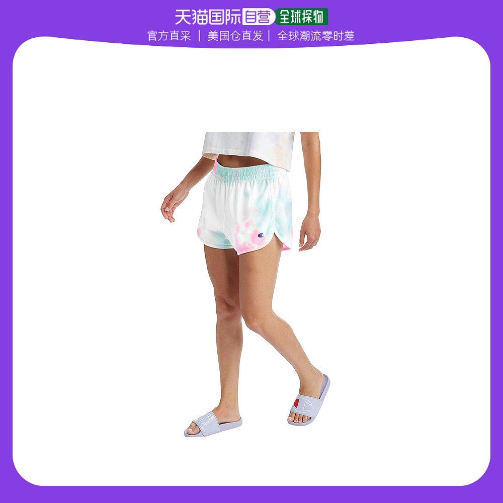 美国直邮champion冠军女士运动短裤life reverse印染宽松透气