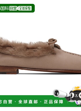 1h可退 香港直邮Hereu 女士 灰褐色 Tilla Shearling 乐福鞋 TISH