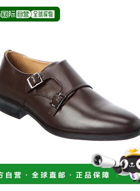 自营Hugo Boss Colby Monk皮革乐福鞋-棕色 美国奥莱直发一脚蹬