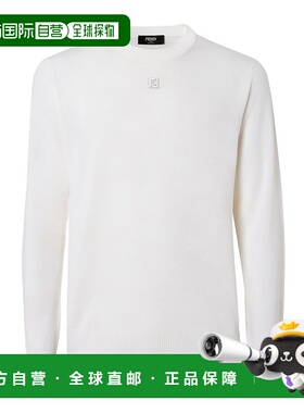 1h可退 香港直邮Fendi 芬迪 男士 圆领毛衣 FZX091AU84 white白色