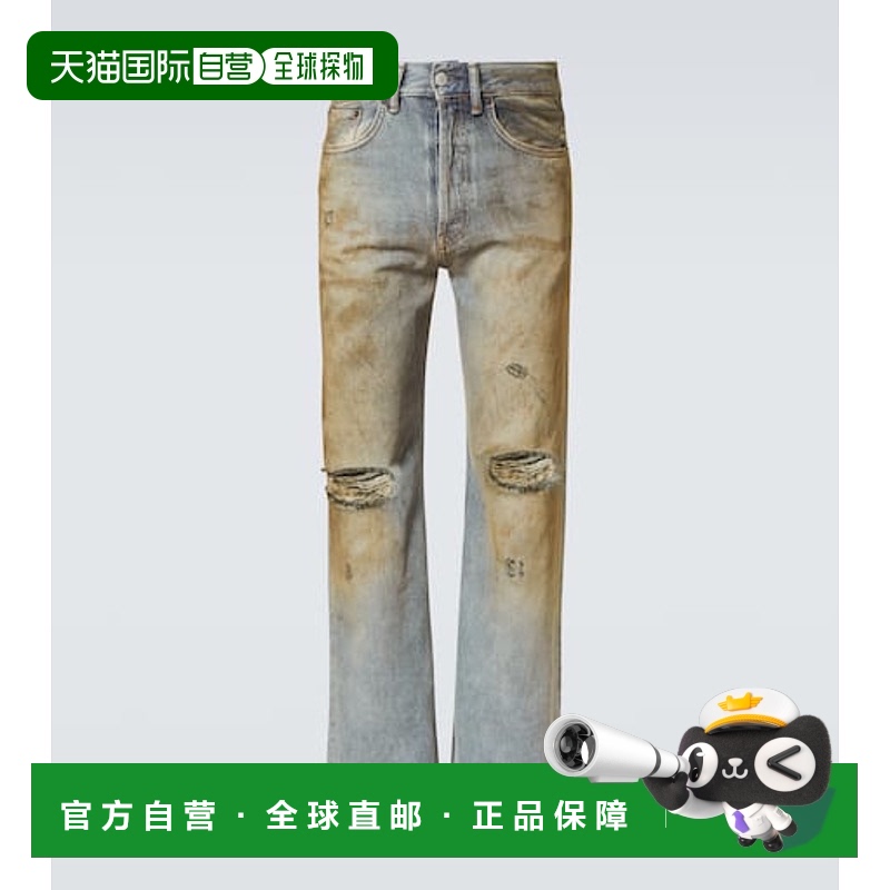 1h可退 香港直邮Acne Studios 艾克妮 男士 2021M 磨破阔腿牛仔裤