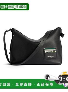 自营欧洲直邮Balenciaga巴黎世家 Credit男士黑色logo标识大号单