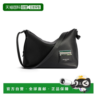 自营欧洲直邮Balenciaga巴黎世家 Credit男士黑色logo标识大号单