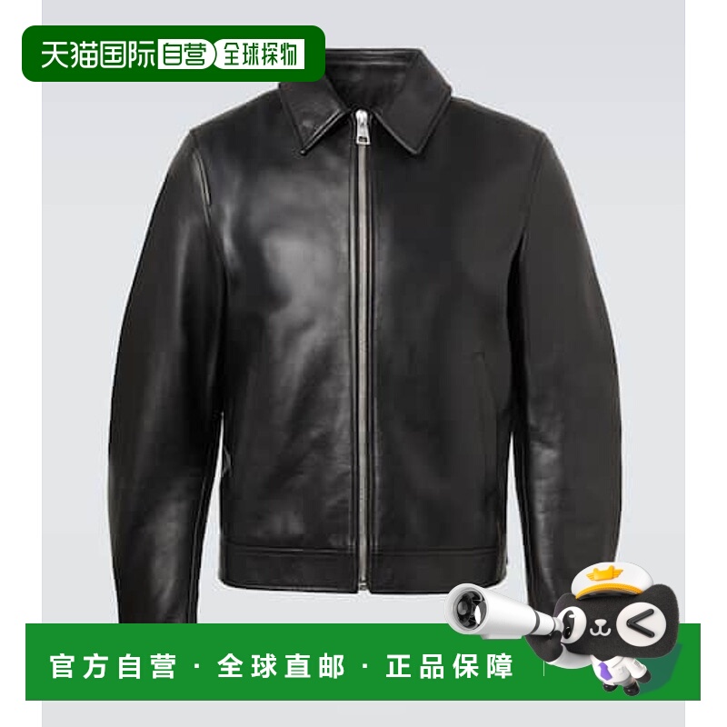 1h可退 香港直邮潮奢 Givenchy 纪梵希 男士 皮革夹克 black黑色