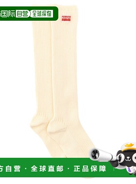 香港直邮KENZO 女士袜子 FC68SW180KSA02 AW2022 白色 logo贴花袜