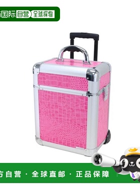 自营 TZ Case AB-331T PA 紧凑型轮式美容箱,粉红鳄鱼 美国奥