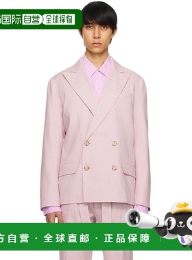 1h可退 香港直邮潮奢 Commas 男士 粉色双排扣西装外套 SS24JT003