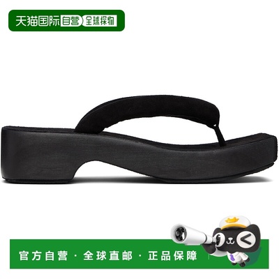 1h可退 香港直邮潮奢 Lauren Manoogian 女士 黑色 Zori 凉鞋 SPF