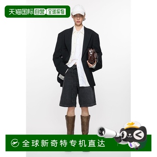 氨綸西裝 歐洲直郵Acne Studios SS25女士海軍藍(lán)粘膠纖維 外套