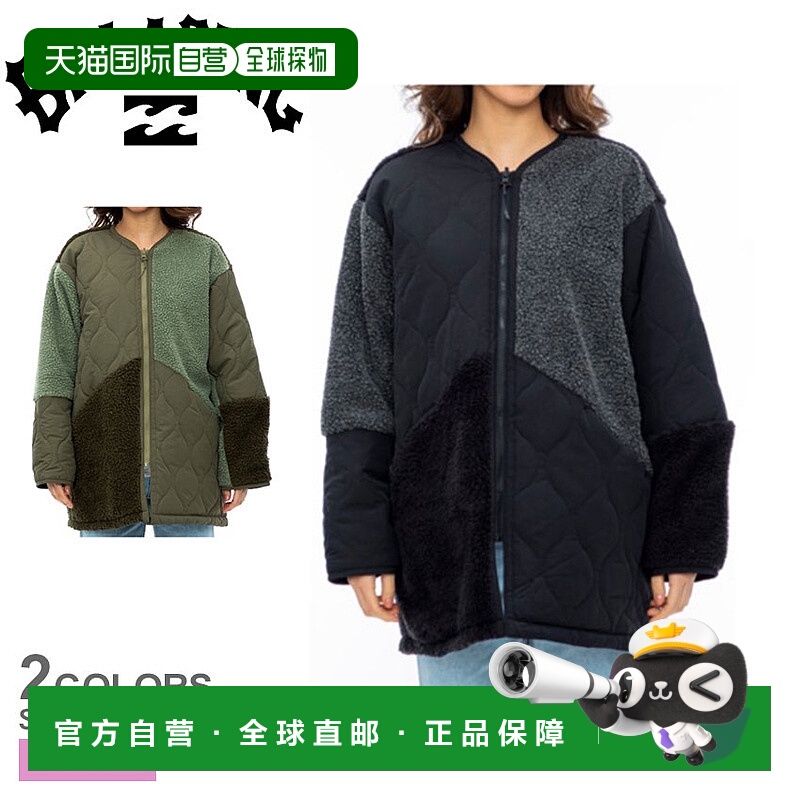 日本直邮BILLABONG 混合无领夹克女士 黑 MIX FABRIC NO COLLAR J