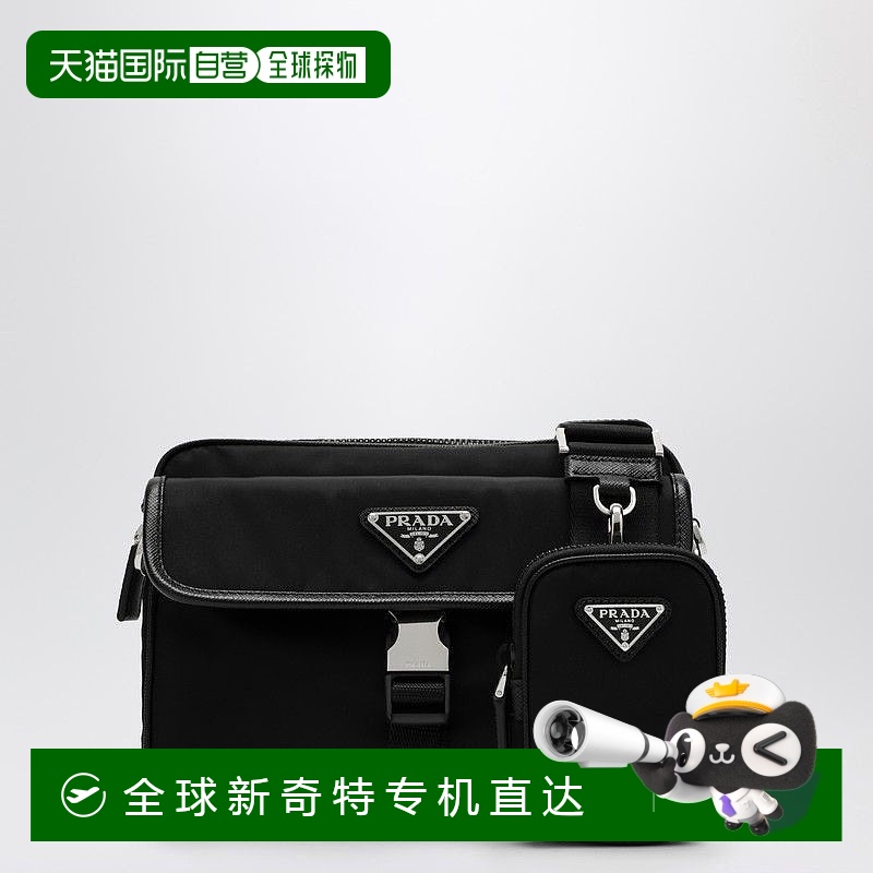 1h可退 香港直邮PRADA 男士斜挎包 2VH133XMP2DMHF0002 AW2025 黑