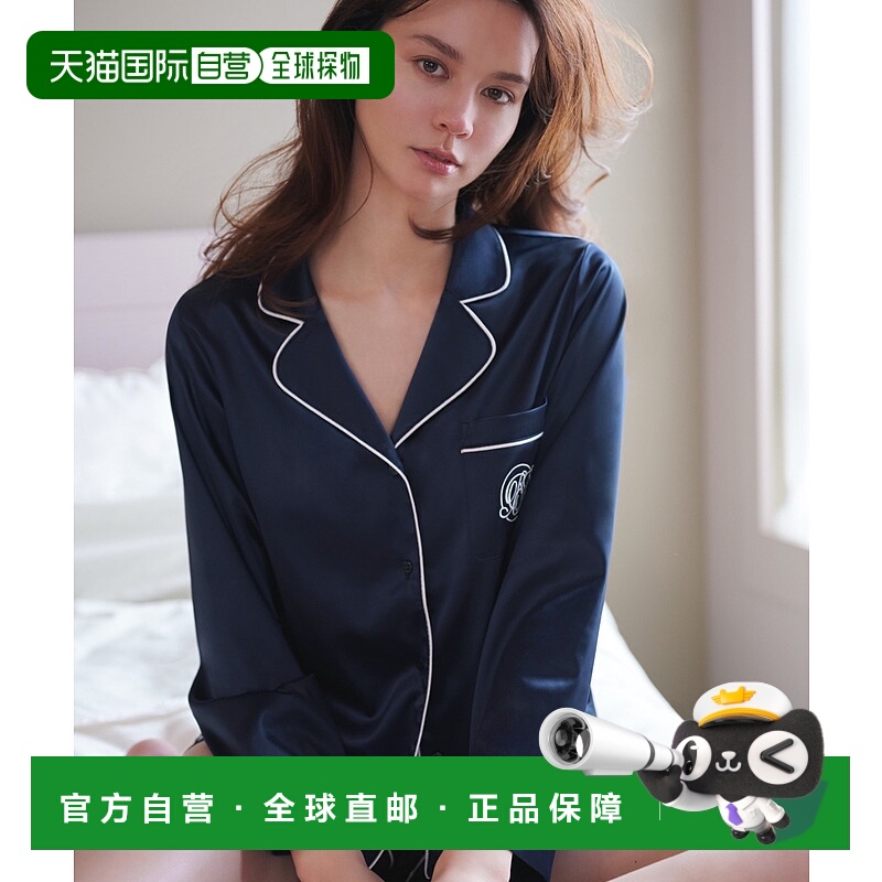 1h可退 日本直邮RAVIJOUR女士优雅哑光缎面长袖套装睡衣 R482931