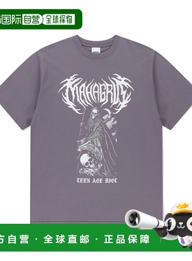 韩国直邮MAHAGRID街头潮牌24年新款美式复古校园休闲T恤MG2EMMT51