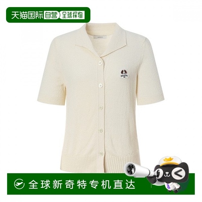 1小时内可退 韩国直邮Hazzis女士 25SS 短袖翻领针织开衫 奶油 HS