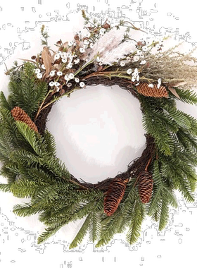 自营safavieh人造 21 英寸松木和橄榄叶花环 - 绿色/白色 美国奥