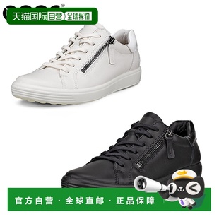 女士 皮革材质侧拉链长鞋 Soft 侧拉链运动鞋 带加4 日本直邮ECCO