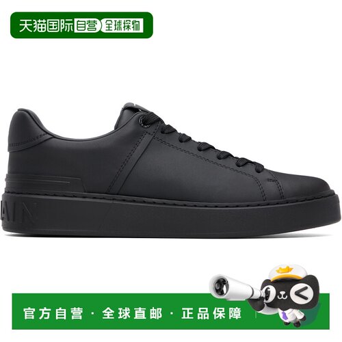 香港直邮Balmain 巴尔曼 男士 黑色 B-Court 运动鞋 HM1VI288LVTR