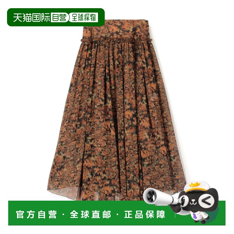 日本直邮DES PRES 女装 floral迷彩印花褶皱A字长【付后1h可退】