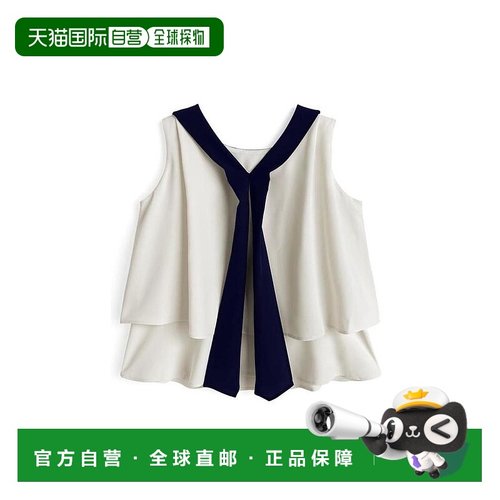 日本直邮日潮 GRL 配色领结无袖衬衫 ta290上衣